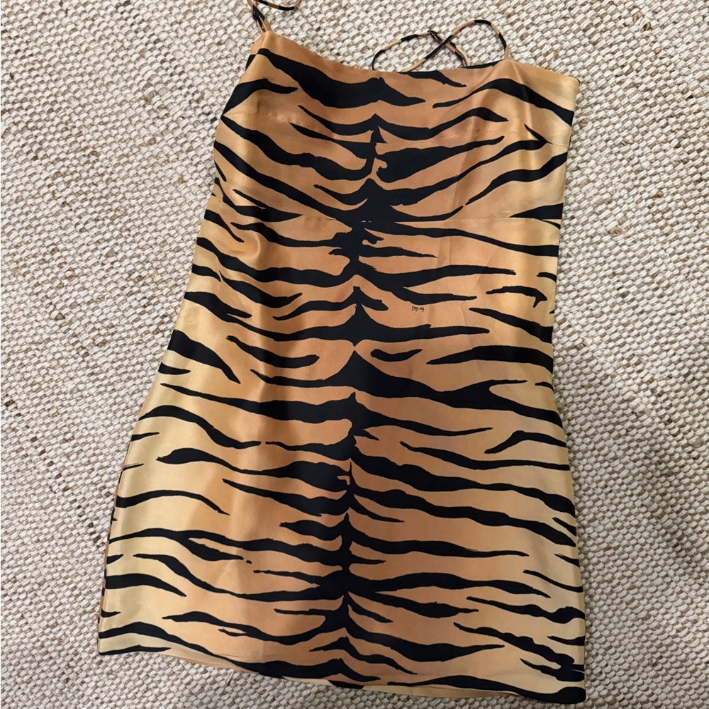 Realisation Par Tiger Silk Print Dress
